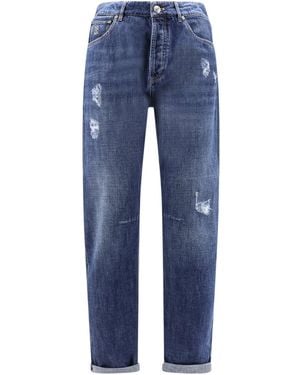 Brunello Cucinelli Leisure Fit Cotton Jeans - Blue