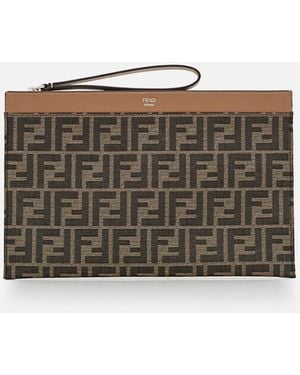 Fendi Flat Pouch - Grey
