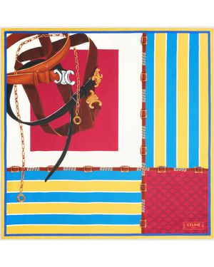 Celine Carré De Soie 90X90Cm Rugby Stripes-- Scarfs - Multicolour