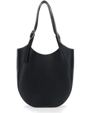 Longchamp Le Foulonné Xl Shoulder Bag With Two Top Handles And Buckle Closure - Black