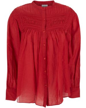 Isabel Marant Plalia Shirt With Pleated Details - Red