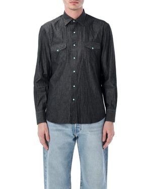 Salvatore Piccolo Western Shirt Cotton - Black