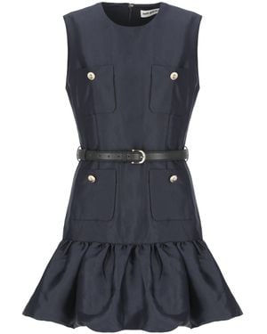 Self-Portrait Taffeta Mini Dress - Black