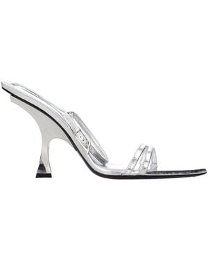 The Attico Ester Sandals Leather - Metallic