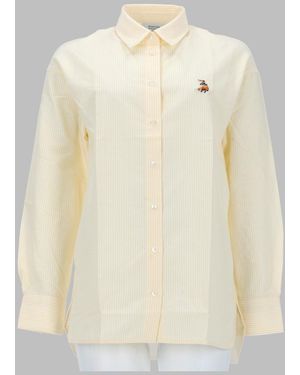 Maison Kitsuné Shirt Dreaming Fox Cotton - Natural