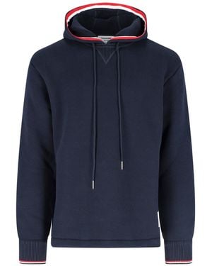 Thom Browne Rwb Striped Hoodie - Blue
