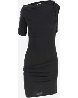Jacquemus La Mini Robe Drapeado - Black
