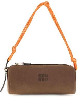 Miu Miu Wallet Cocoa- Recycled Polyamide & Purses - Brown