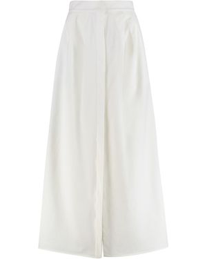 Max Mara Alcade Stretch Gabardine Skirt - White