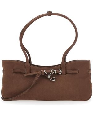 Marge Sherwood Shoulder Bag With Leather Details Cow - Brown