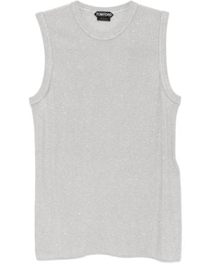 Tom Ford Sequined Top - Gray