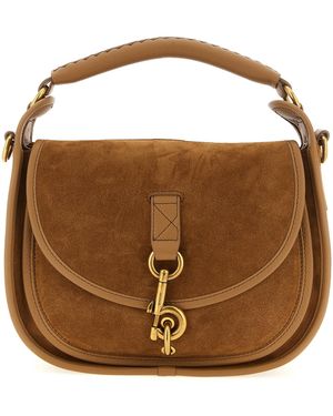 Burberry Messenger B Clip Crossbody Bags - Brown