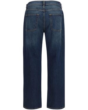7 For All Mankind Jeans Straight-Leg Denim Cotton - Blue