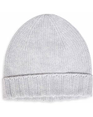 D 40 Virgin Wool Knit Beanie - White
