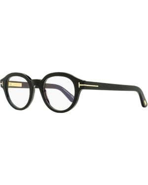 Tom Ford Block Oval Eyeglasses Tf6037-B 001 49Mm Ft6037 Plastic (Acetate) - Black