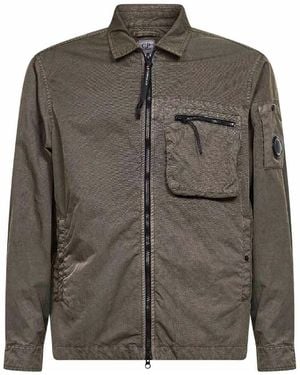 C.P. Company Panama-R Lens Overshirt - Brown