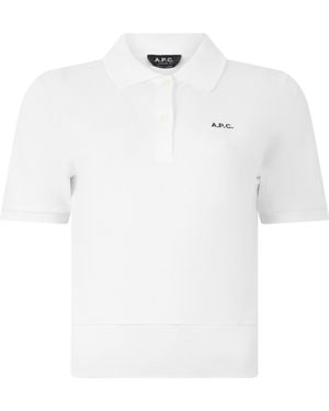 A.P.C. Polo Shirt Cotton Organic Tops - White