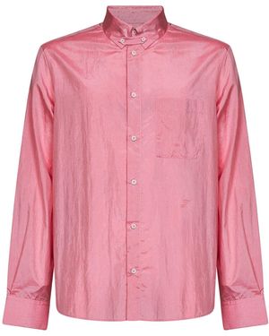 Jacquemus Silk Blend The Tailleur Straight-Cut Shirt - Pink