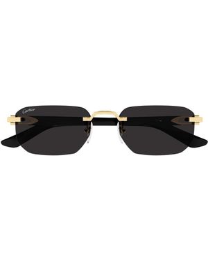 Cartier Ct0622S Décor C Allongé De Cartier 001 Sunglasses - Black