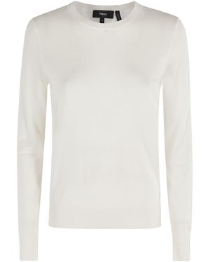 Theory Crew Neck Po P Regal - White