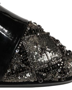 Dolce & Gabbana Embellished Derby Dress Formal Shoes Leather - Black