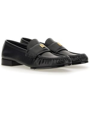 Givenchy Moccasin 4G Lamb Leather Loafers - White
