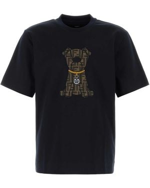 Fendi Cotton T-Shirt - Black