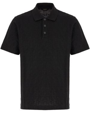 Fendi Cotton Polo Shirt - Black