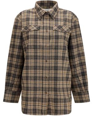 Rohe Check Western Shirt - Grey