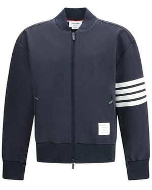 Thom Browne Viscose Bomber Clothing - Blue