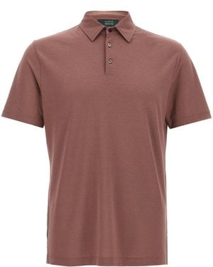 Zanone Ice Cotton Polo Shirt - Red