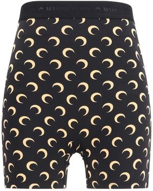 Marine Serre Technical Stretch Fabric Shorts - Gray