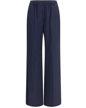 Max Mara Wool Oves Aries Casual Trousers - Blue