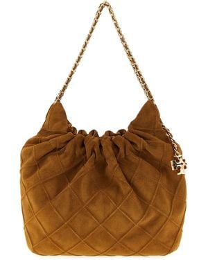 Tory Burch Fleming Mini Handbag - Brown
