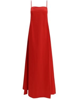 DI STAVNITSER Taffeta Dress Cotton; Silk Long - Red