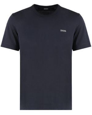 ZEGNA Cotton Crew-Neck T-Shirt - Black