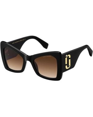 Marc Jacobs Sunglasses Cat Eye Full Rim, Frame And Gradient Lens Marc761-S0807Ha - Black