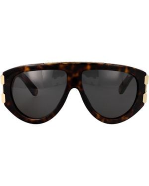 Philipp Plein Spp127V 0722 Acetate + Metal Sunglasses - Black