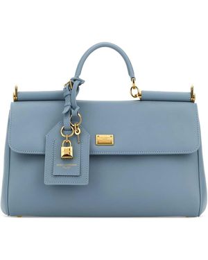 Dolce & Gabbana Light Blue Leather My Sicily Handbag