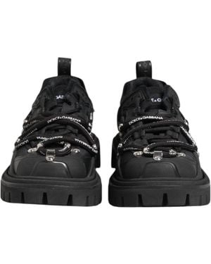 Dolce & Gabbana Low Top Lace Up Trekking Trainers Shoes - Black