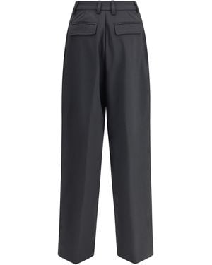 Thelatest Pleated Pants Polyester - Blue