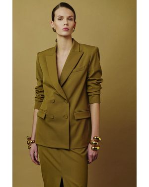 FEDERICA TOSI Giacca Doppiopetto Frescolana - Green