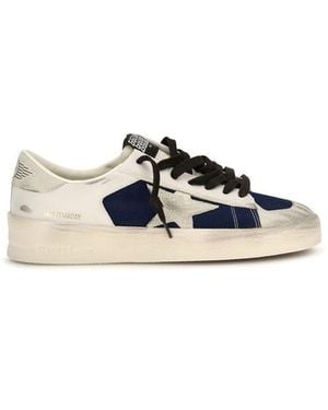 Golden Goose Calf Leather Bos Taurus Low Top Trainers - Blue