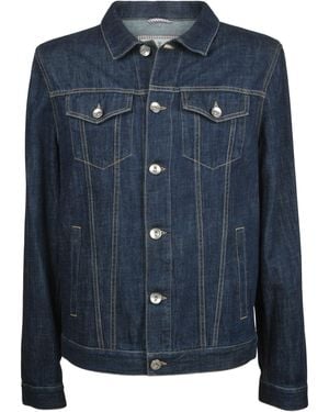 Brunello Cucinelli Dark Solid Jacket Clothing - Blue