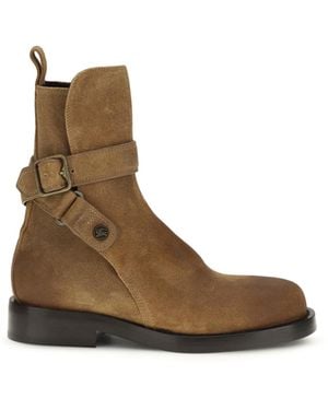 Burberry Suede Boots Calf Leather - White