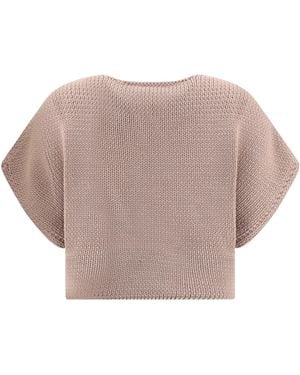 Alaïa Chunky Knit Sweater Cotton - Gray