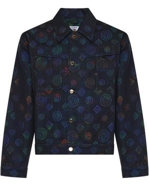 CASABLANCA Heatmap Denim Jacket - Blue