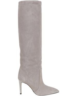 Paris Texas Stiletto Suede Boot - Gray