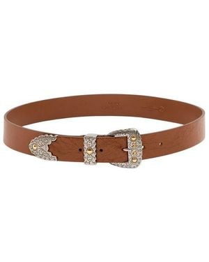 Pinko Belt Calf Leather Accessories - Brown