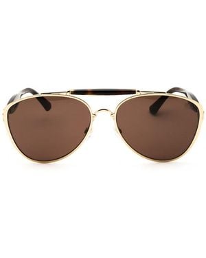 Burberry Sunglasses Aviator Full Rim, Light Frame And Lens Be3160110973 - Brown